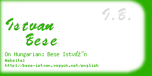 istvan bese business card